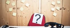 Empty Place Of Work, Office Desk, With Question Mark